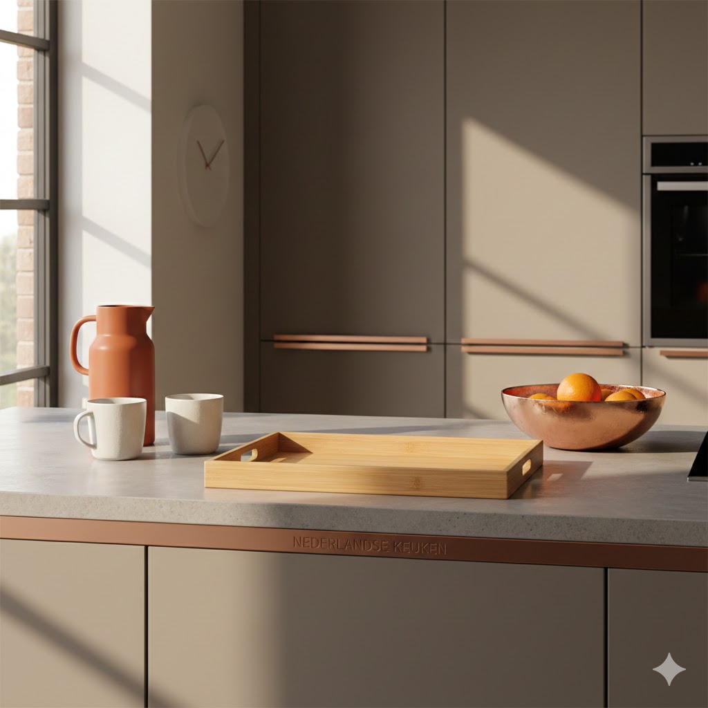 Bamboe dienblad met moderne afwerking